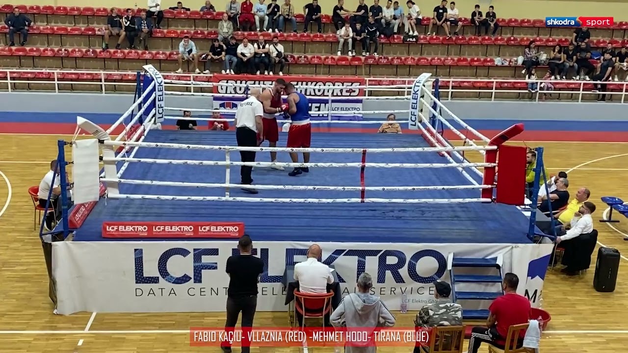 FABIO KAÇIU-VLLAZNIA (RED) vs MEHMET HODO-TIRANA (BLUE), KAMPIONATI  I BOKSIT, SHKODER 21.09.2024