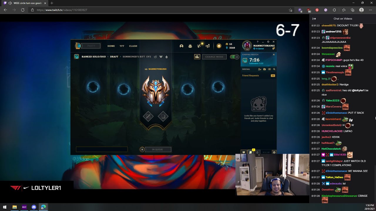 loltyler1 laughs his ass off watching SoloRenektonOnly rage and tilt compilation