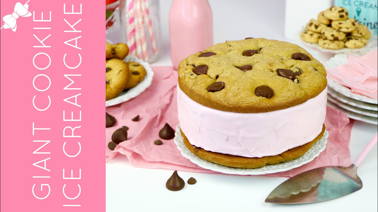 Giant Cookie Ice Cream Sandwich Cake // Lindsay Ann Bakes