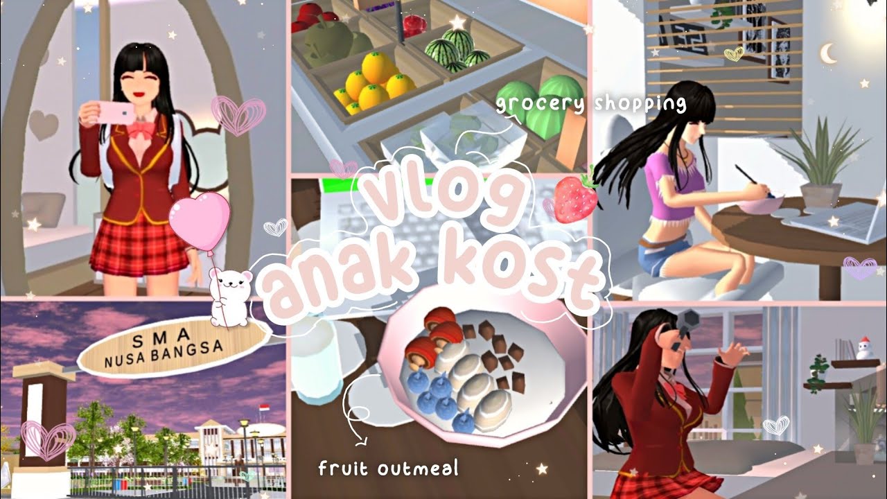 A Day In My Life: Keseharian Anak Kost🍜 Sakura School Simulator