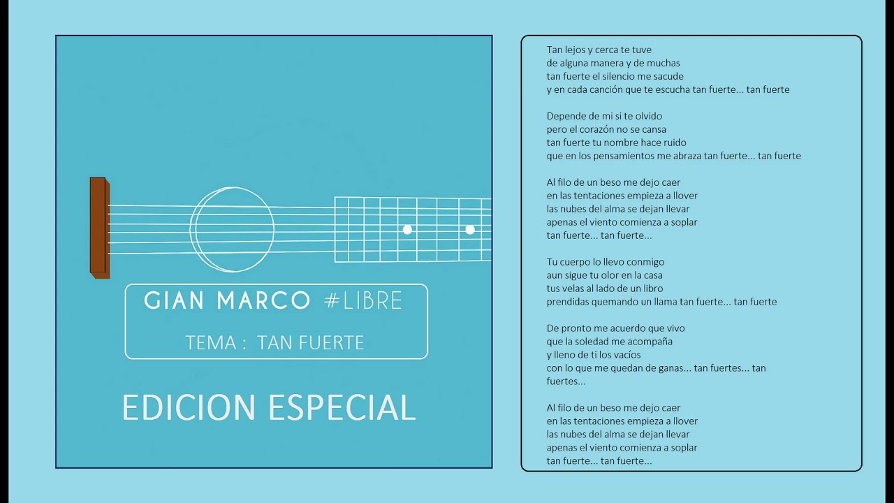 Gian Marco - Tan Fuerte  #Libre - Edición Especial (Audio)