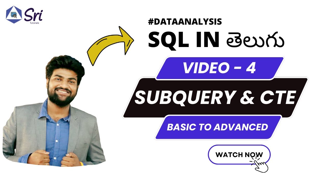 subquery and cte in sql | video 4 | Telugu | basic to advanced