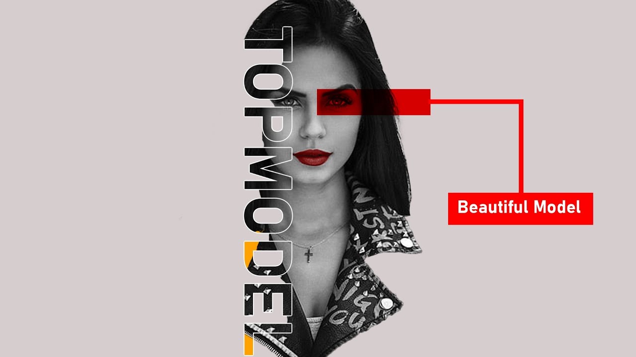 Model poster design in Photoshop|model poster design