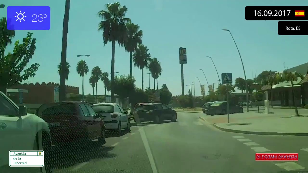 Driving through Rota (Spain) 16.09.2017 Timelapse x4