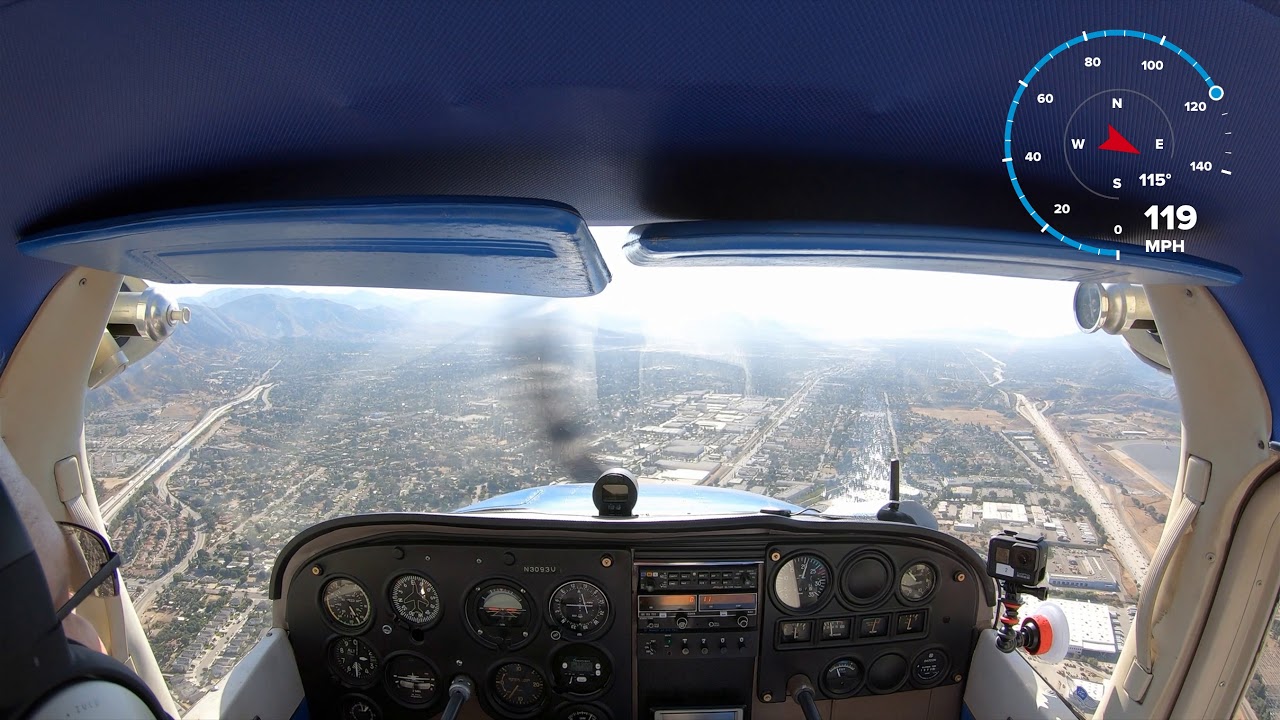 Whiteman Airport approach for landing through Newhall Pass