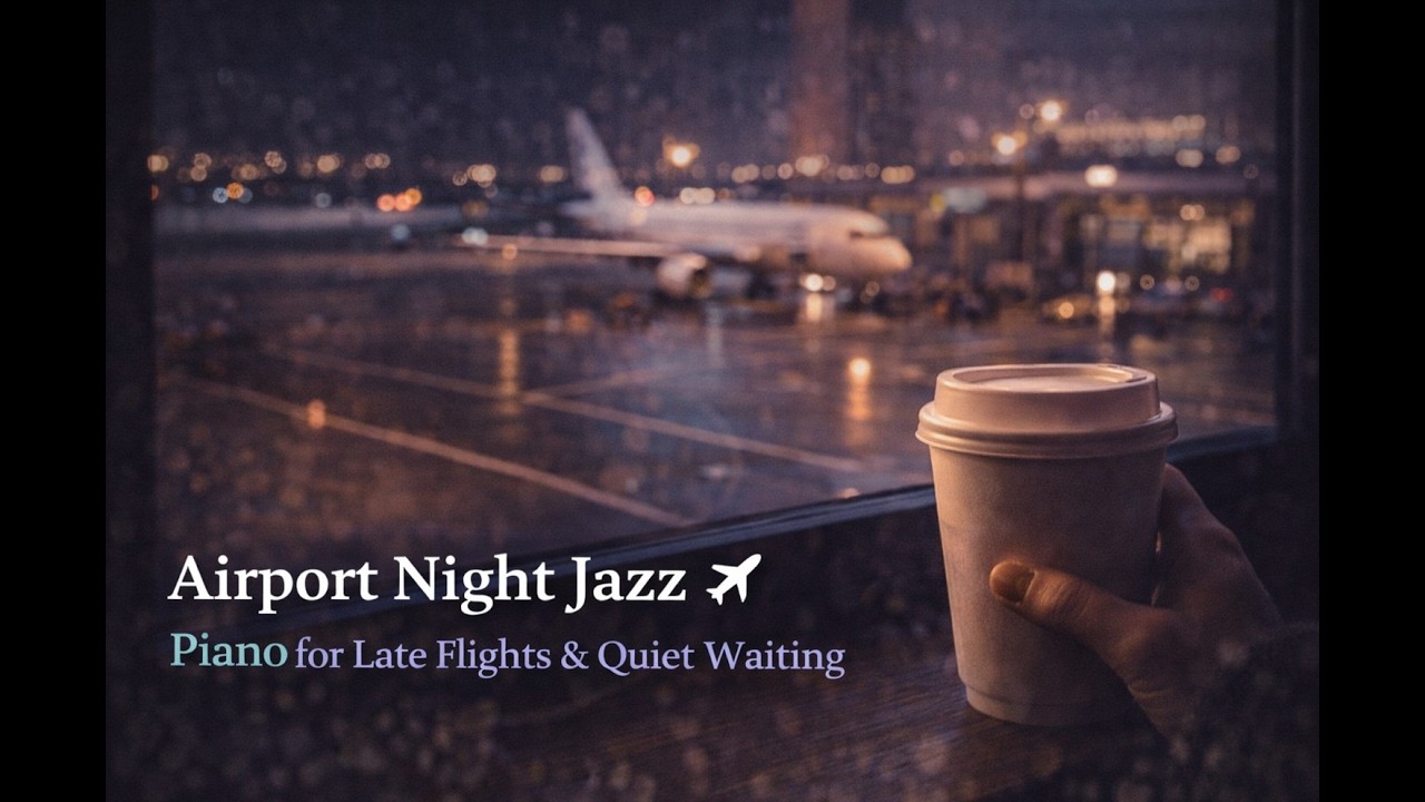Airport Night Jazz ✈️ | Piano for Late Flights & Quiet Waiting