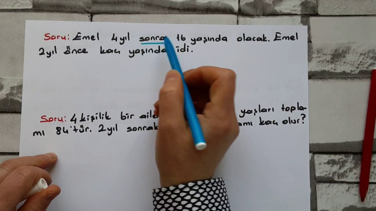 1.2.3.4. SINIFLAR  EN EĞLENCELİ MATEMATİK YAŞ PROBLEMLERİ ÇÖZÜMLERİ(2021)