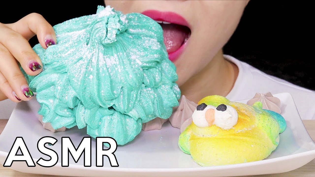 ASMR MERINGUES Eating Sounds 머랭쿠키 리얼사운드 먹방