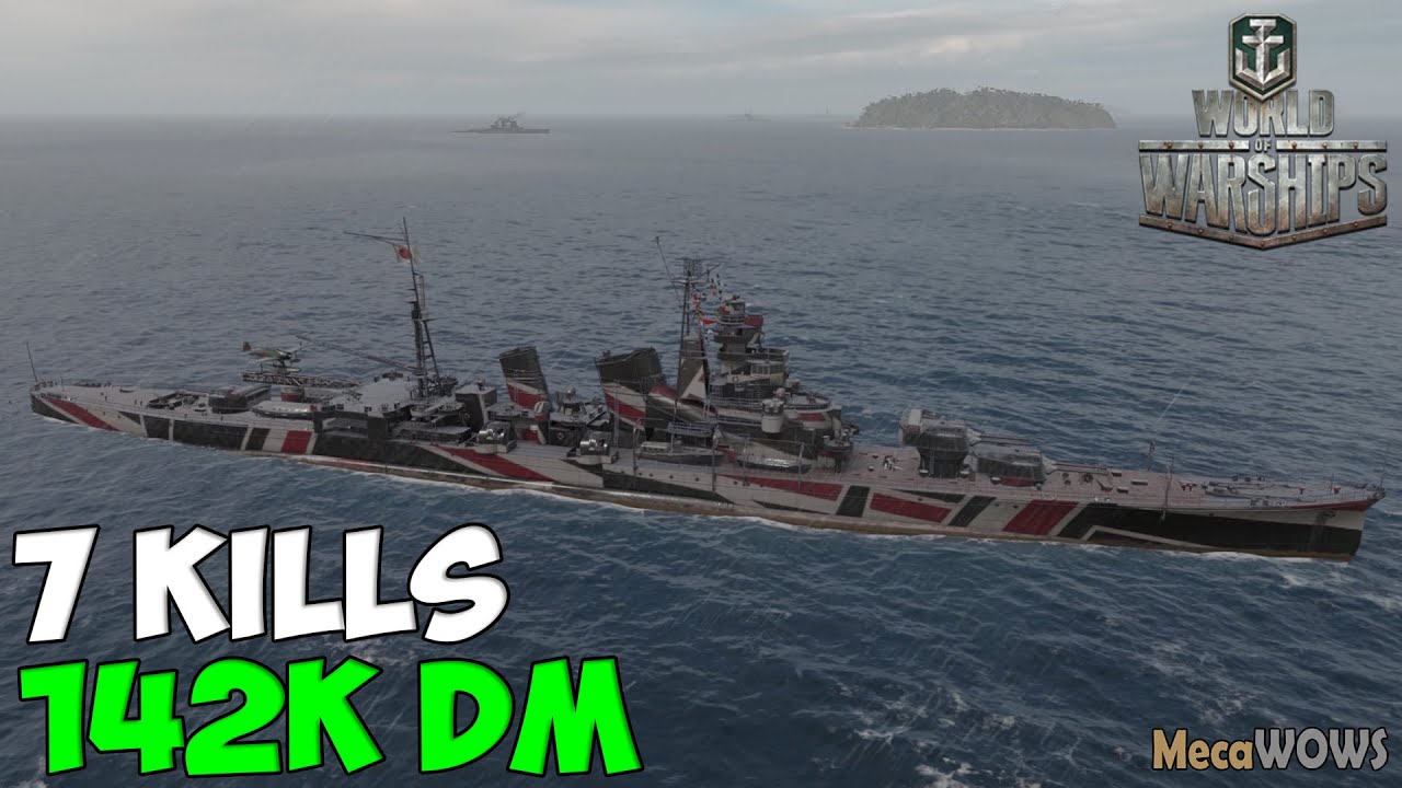 World of WarShips | Aoba | 7 KILLS | 142K Damage - Replay Gameplay 4K 60 fps