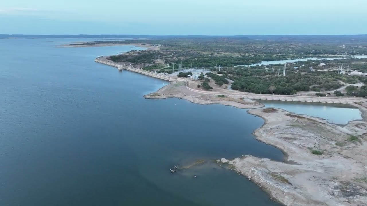 Lake Buchanan Dam Texas-Dry as Dust August 2023. 503