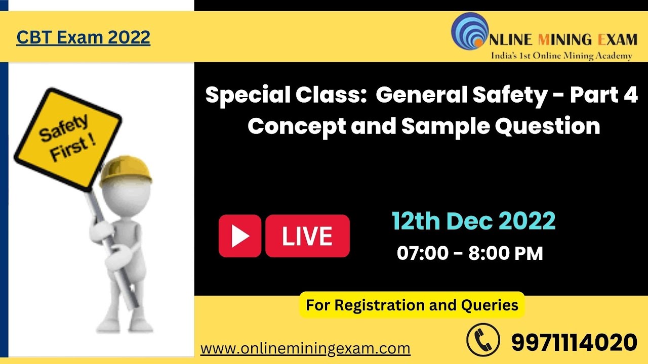 General Safety - Part 4| Concept and Previous Year Questions| DGMS Exam | MMLGS | Target 100%Success
