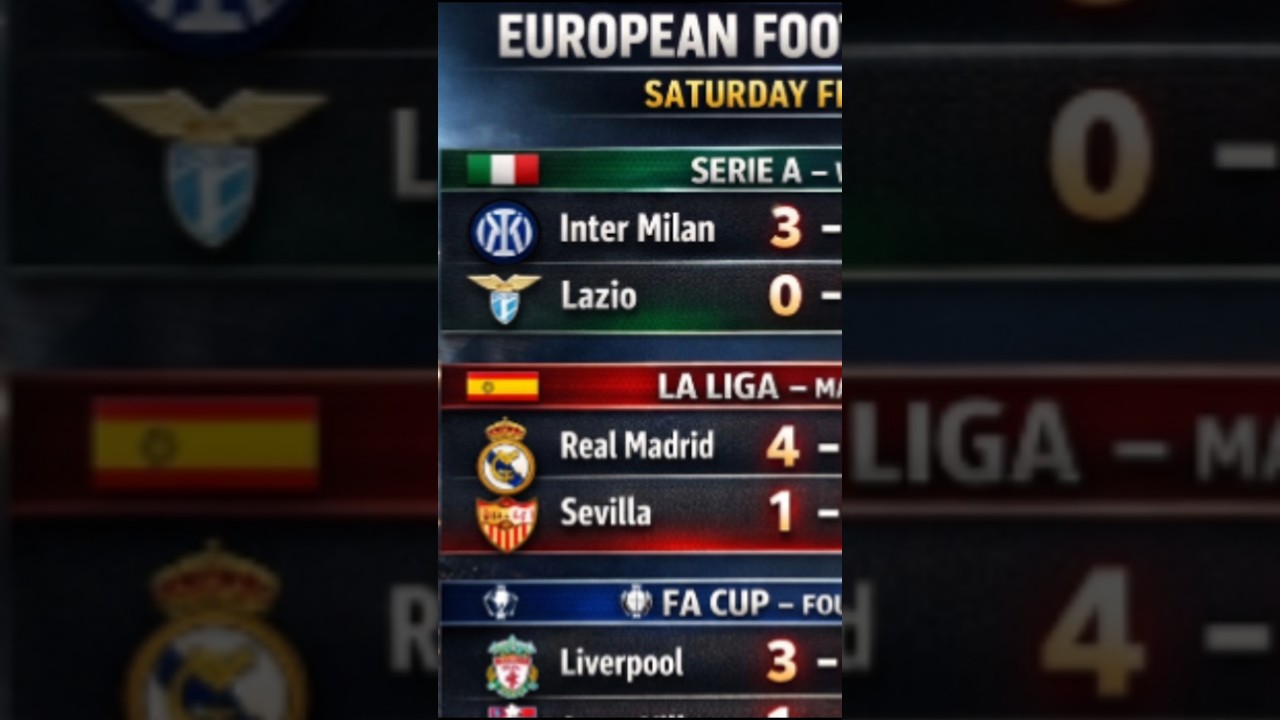 🔥 Saturday EURO Football Rundown &ndash; Derbies, Domination & Cup Shockers!