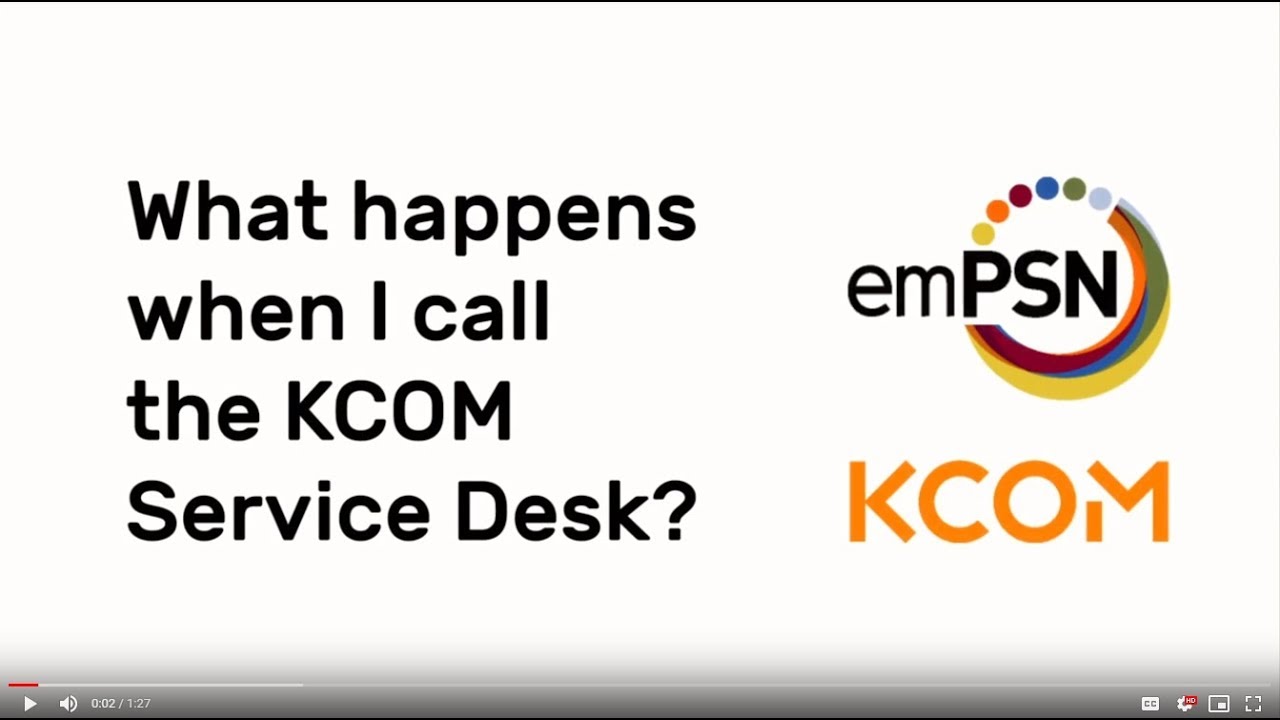 What happens when you call the KCOM Service Desk?