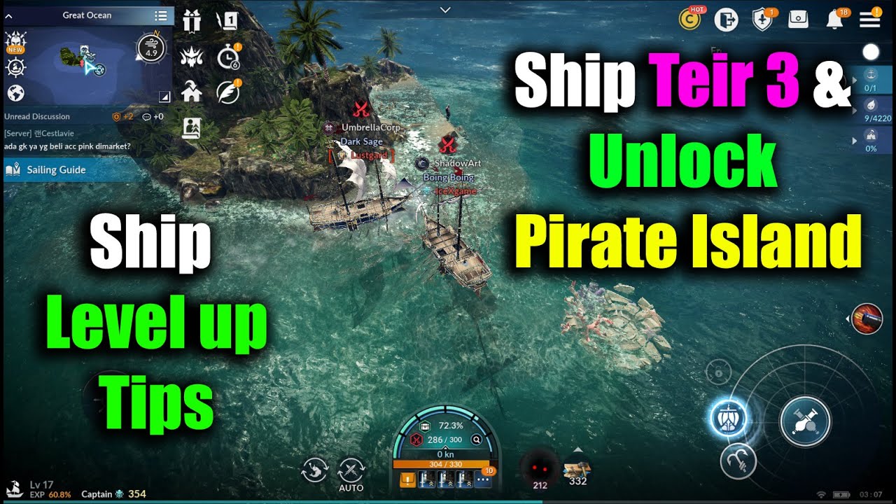 Black Desert Mobile Ship Level Up Tips & Unlock Pirate Island Ship Tier 3