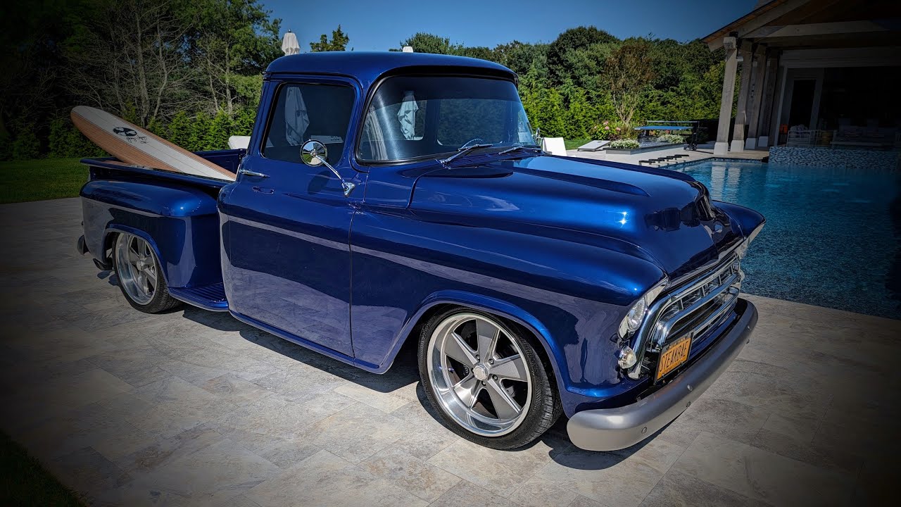 1957 Chevrolet 3100 Big Window Restomod Pickup For Sale~LS3~TCI Chassis~A/C~PW~Amazing Interior!