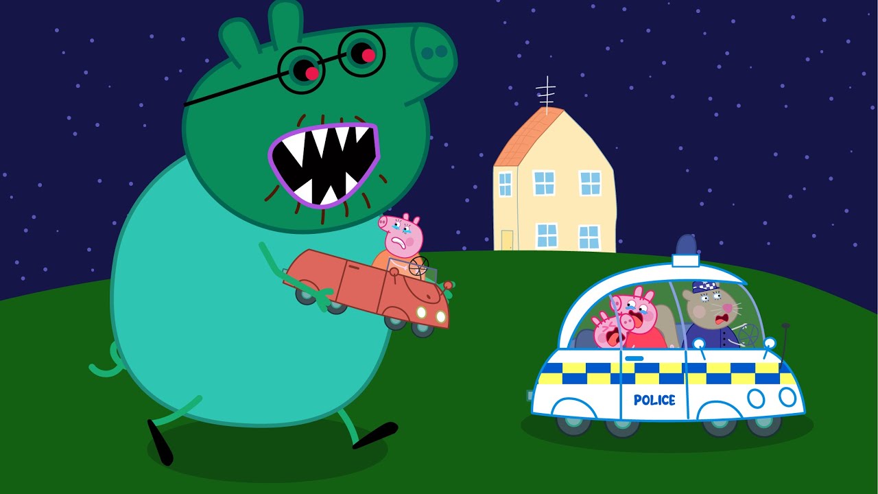 Daddy Pig Turns Into GIANT ZOMBIE! Peppa Pig vs Zombies At The City!!! | Funny Peppa Pig Animation