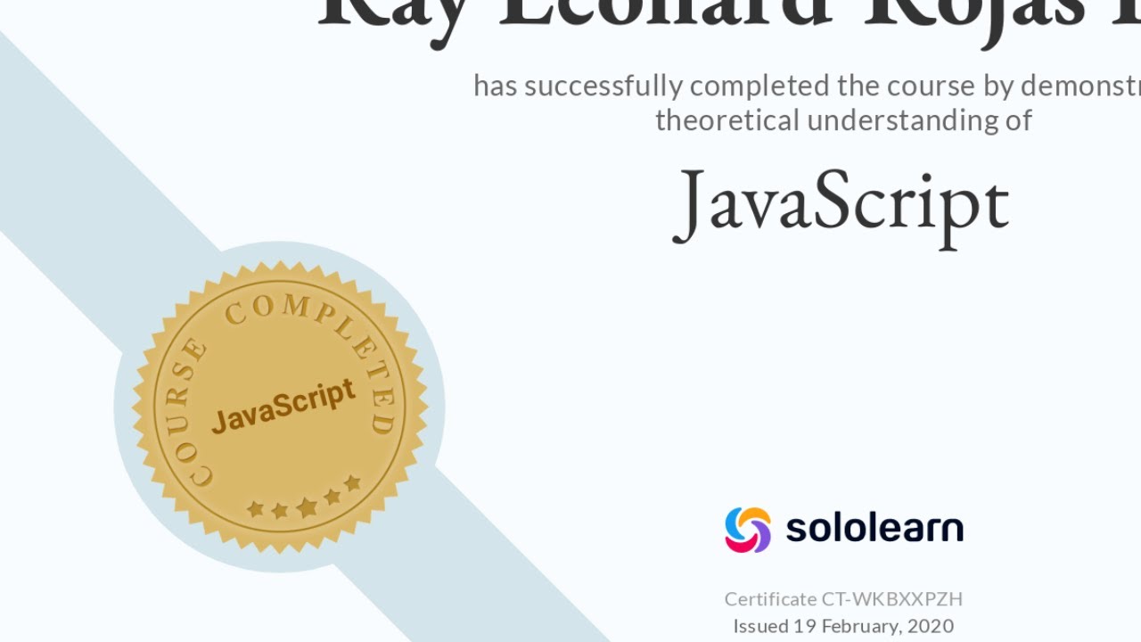 [Piloto] Certifica tu Javascript en Sololearn, Desde Cero, Curso Js Paso a paso