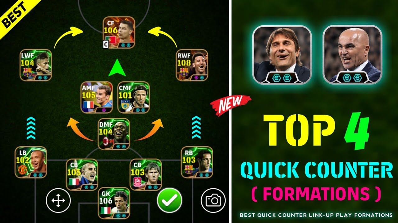 Топ-4 лучшие тактики для быстрой контратаки в eFootball 2027 🔥 | Лучшая схема eFootball 2027