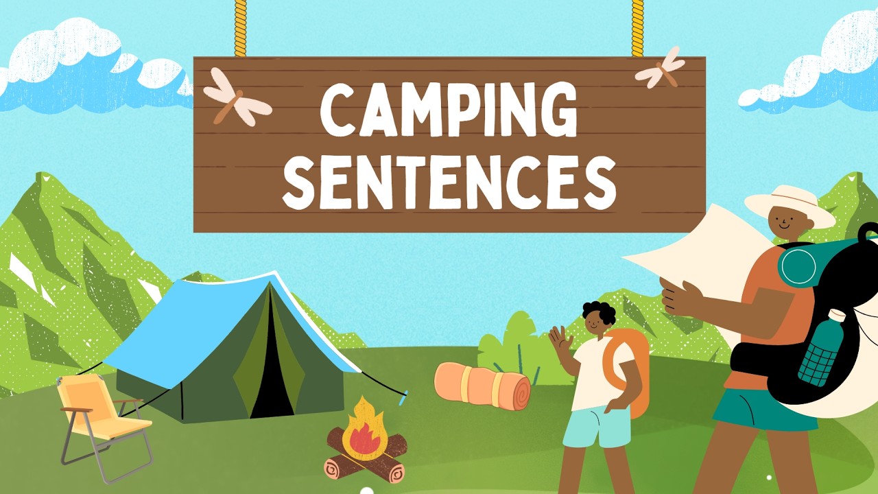 4 Camping sentences/Oraciones de campamento - Bii+ Inglés para niños y jóvenes