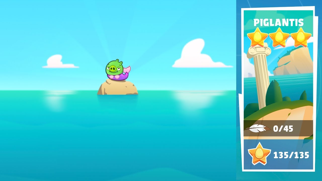 Angry Birds Reloaded: 3 Stars on Piglantis Levels