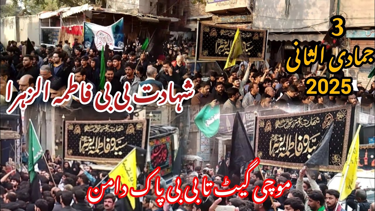 3 Jamdi Ul Sani 2025 Markazi Jaloos Bibi Fatima Zahra s.a Mochi Gate To Bibi Pak Daman Lahore 