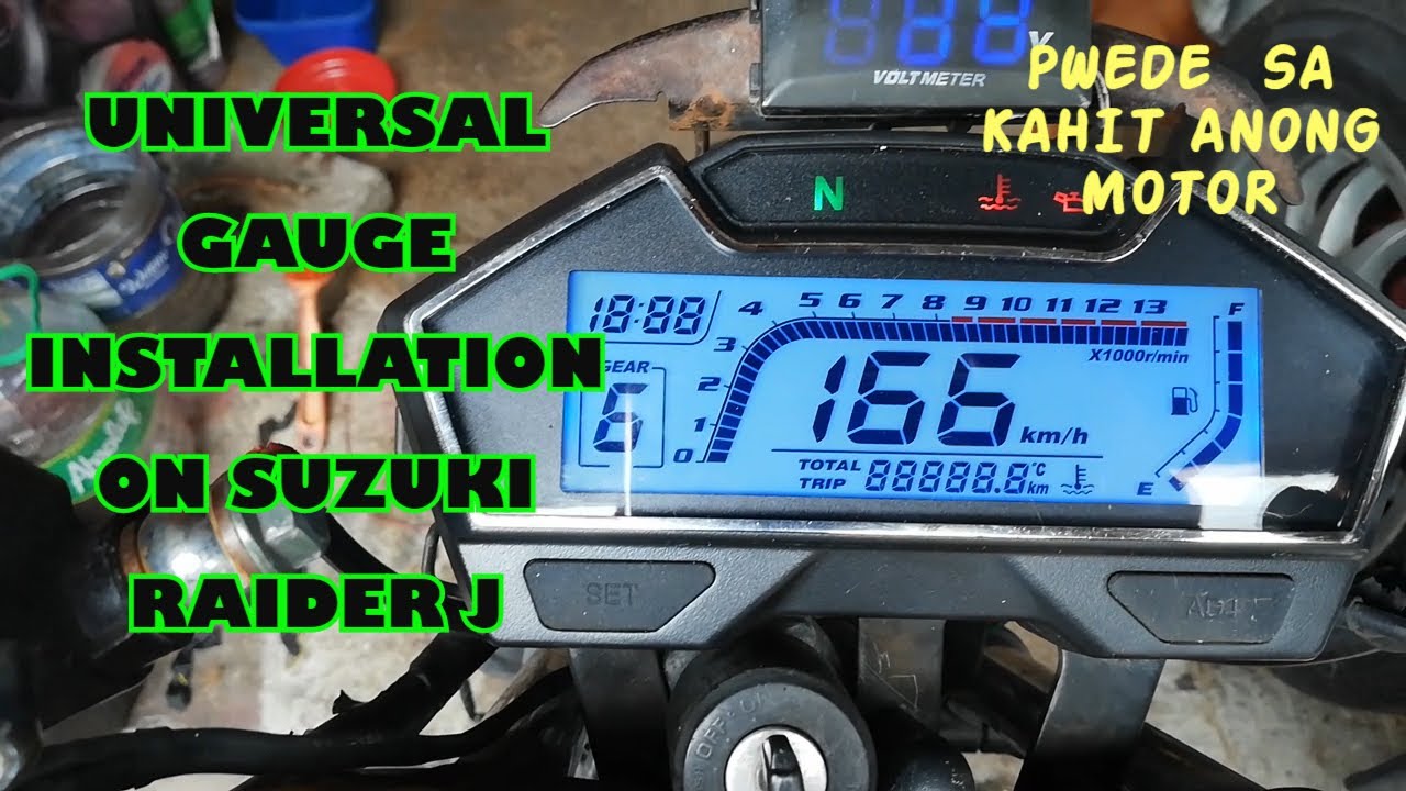 Universal Speedometer Gauge on my SUZUKI RAIDER J - FI LOOK ANG GAUGE