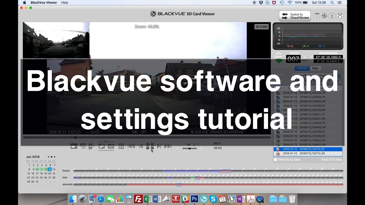 Blackvue software and settings tutorial