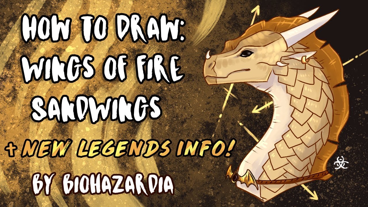 HOW TO DRAW: SandWing - Wings of Fire - Featuring Queen Oasis - Also new Wings of Fire Legends Info!