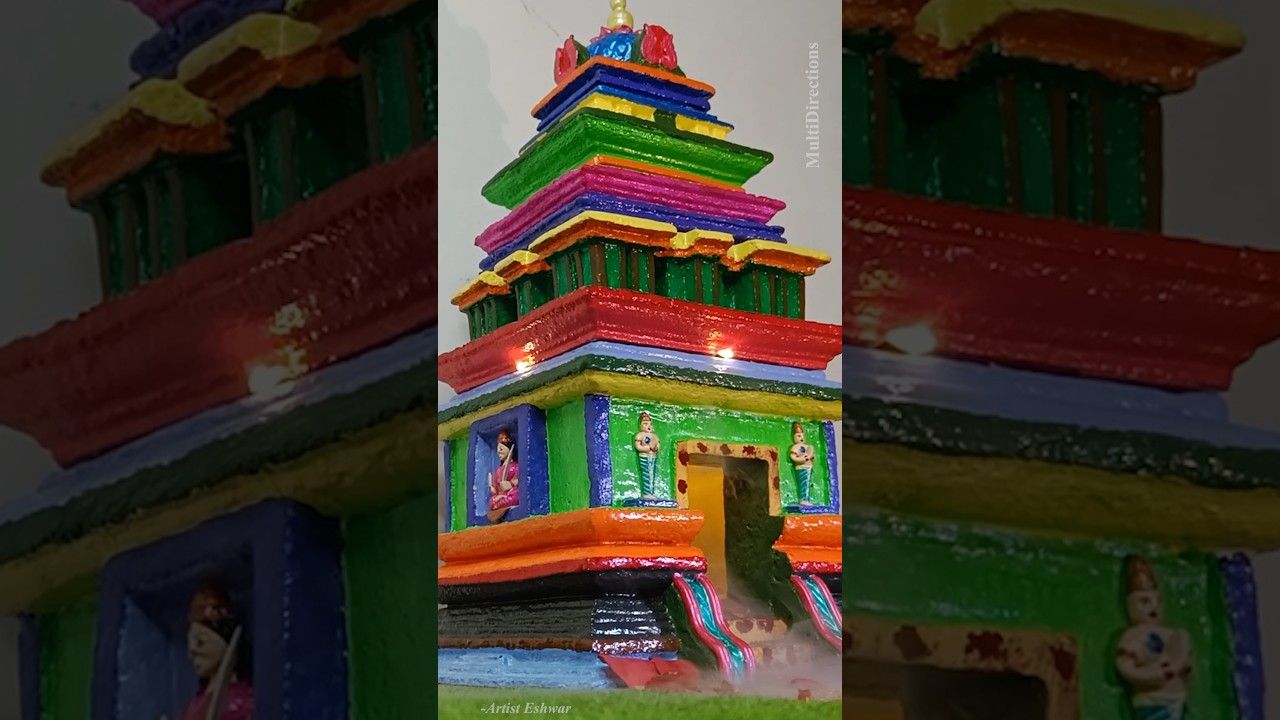 😱😱😱🔥Mini Temple With Cement, Sand & Bricks...💯U❤️It