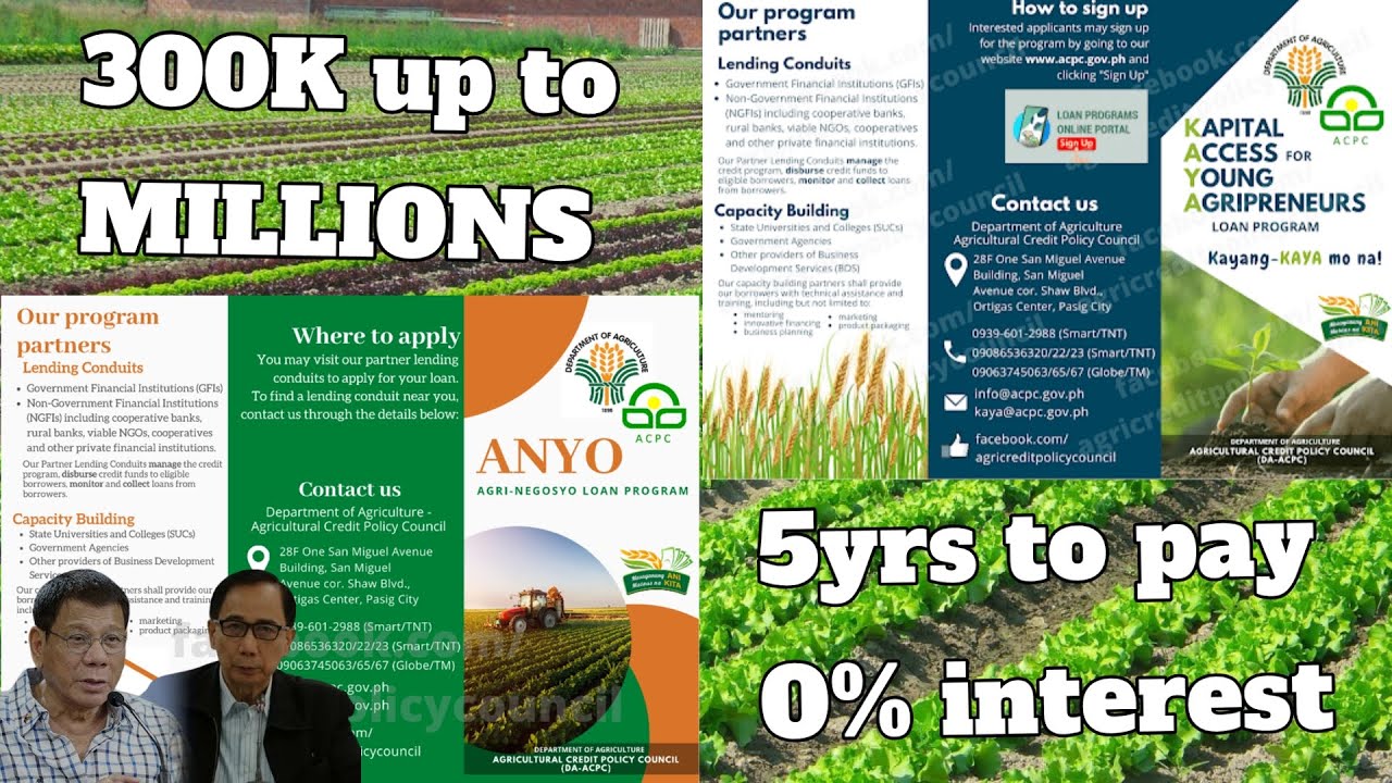 DA ACPC | Agri-negosyo loan program | Kapital access for young agripreneurs loan program