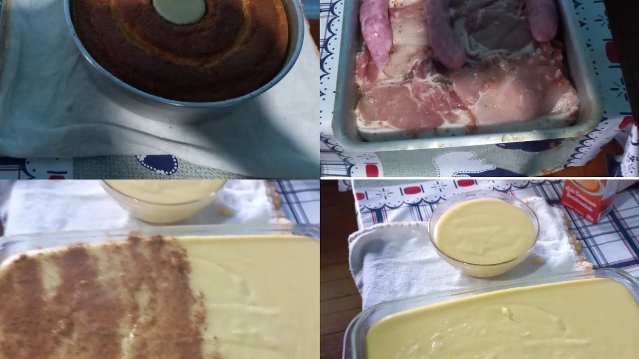Hoje eu coloquei a mão na massa fiz um bolo e uma canjica Olha como ficou😋😋
