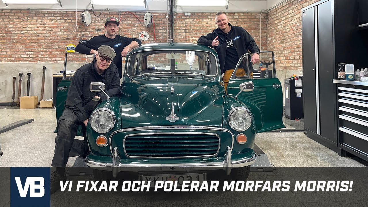 Vi fixar och polerar morfars Morris!