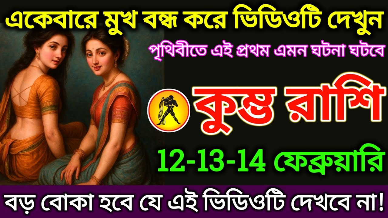 কুম্ভ রাশি: 12-13-14 ফেব্রুয়ারি, একেবারে মুখ বন্ধ করে ভিডিওটি দেখুন |#kumbh 