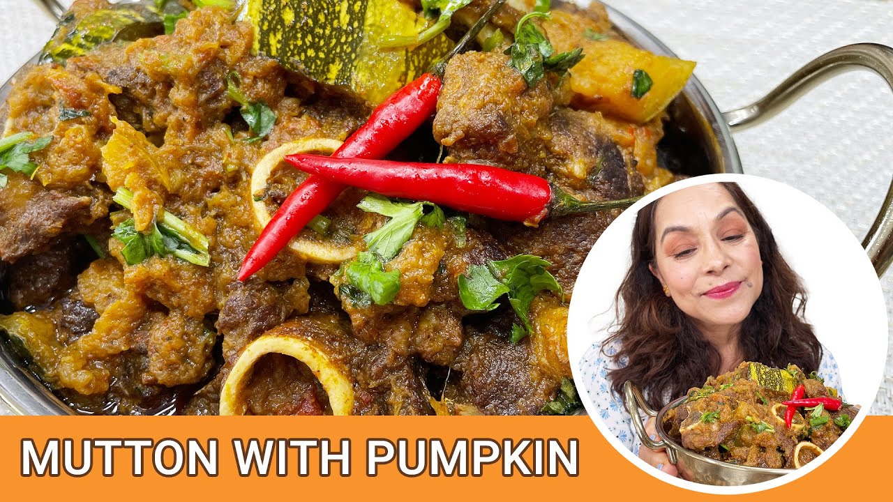 औलै चाट्ने मिठो हरियो फर्सी हालेर बनको खसीको मासु | Goat meat cooked with green marrow bush 'Farsi'