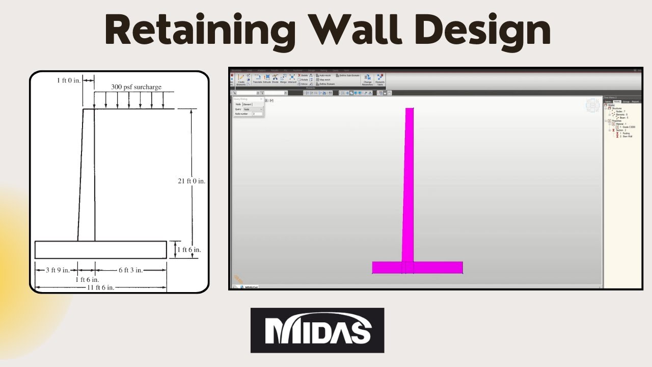 MIDAS Retaining Wall Example | Part 1