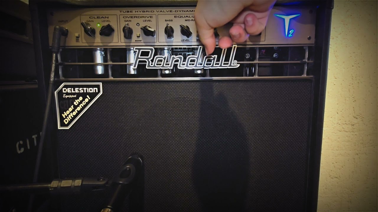randall t2c pre valvulado sound test sm57 + celestion g12 hot