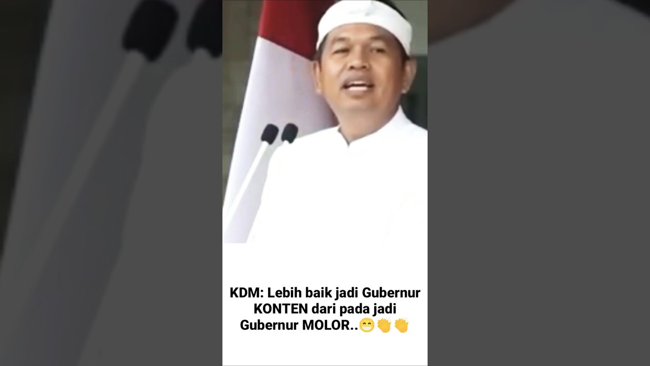 KDM: It's better to be a Governor of CONTENT than a Governor of MOLOR..😁👏👏 | Bapak Aing #kdm #bap...