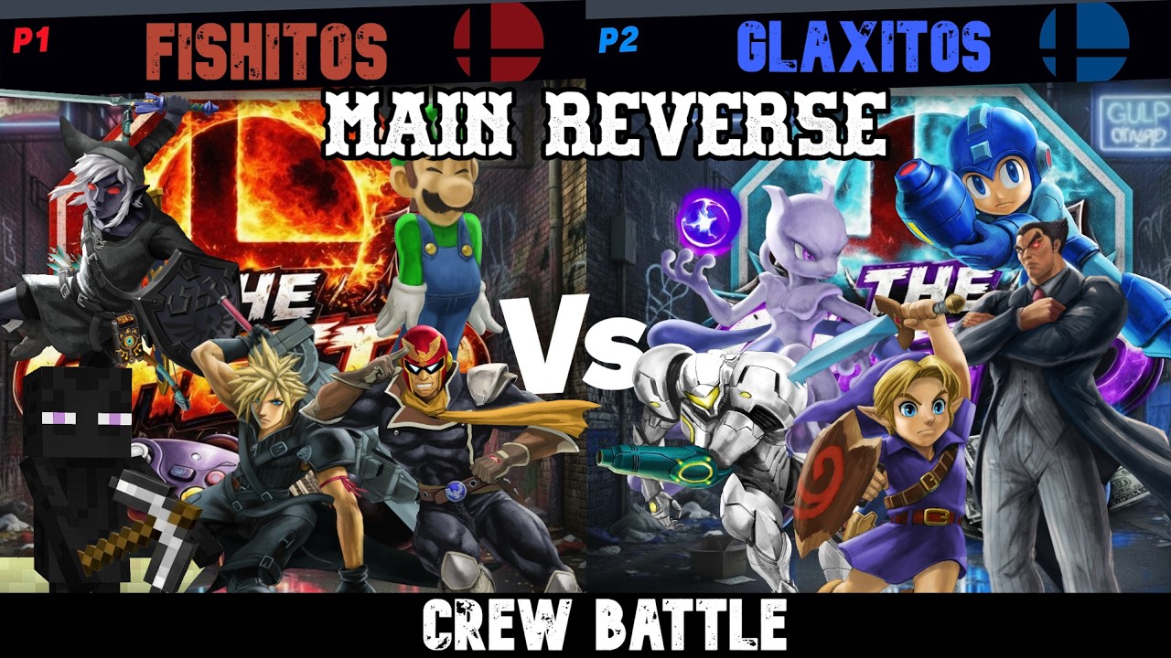 THE GHETTO #1 - FISHITOS vs GLAXITOS - Crew Battle MAIN REVERSE- Smash Ultimate - SSBU