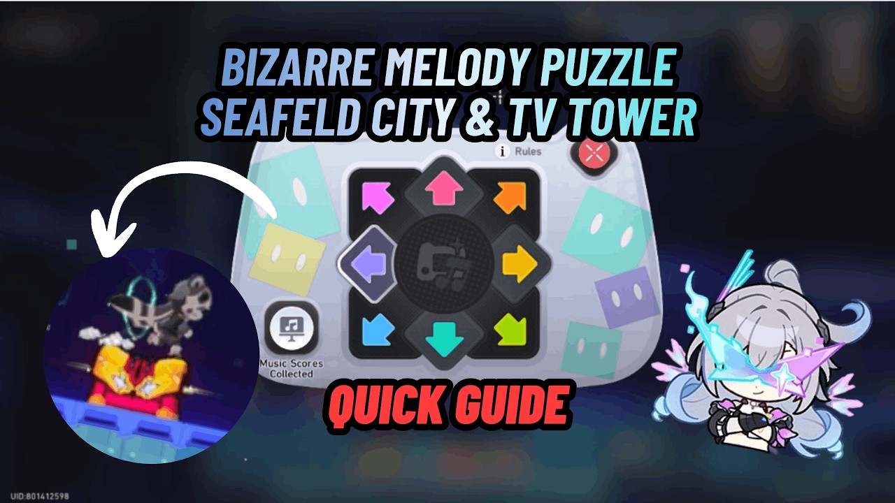 Bizarre Melody Puzzles in Seafeld City & Seafeld TV Tower | Quick Guide | Honkai: Star Rail 4.2