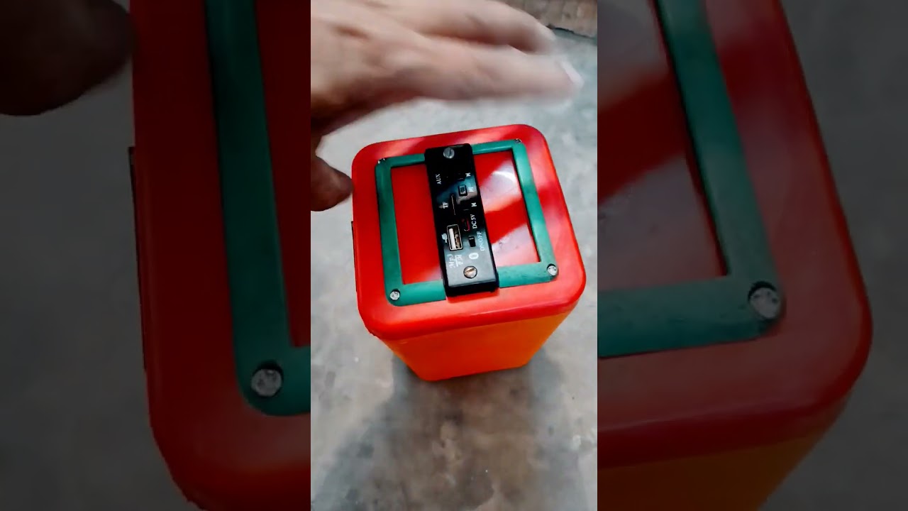 How to make portable Bluetooth speaker at home using plastic container DIY