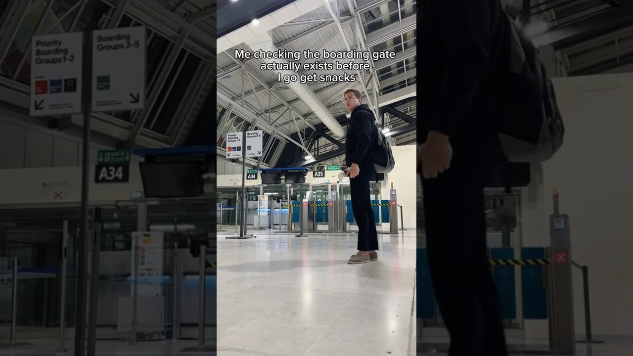 Checking the boarding gate exists before I get snacks ! #travel #airport