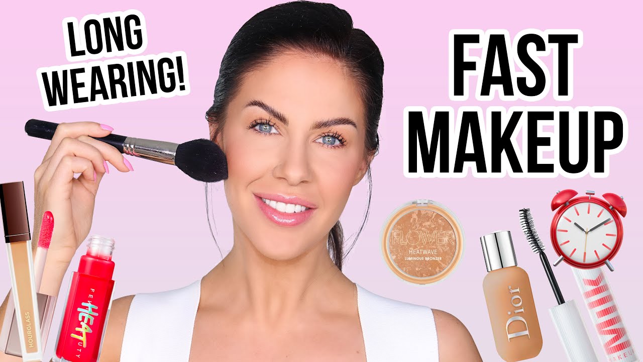 MY CURRENT FIVE MINUTE MAKEUP ROUTINE! LONG LASTING, SHINE PROOF, FAST MAKEUP!