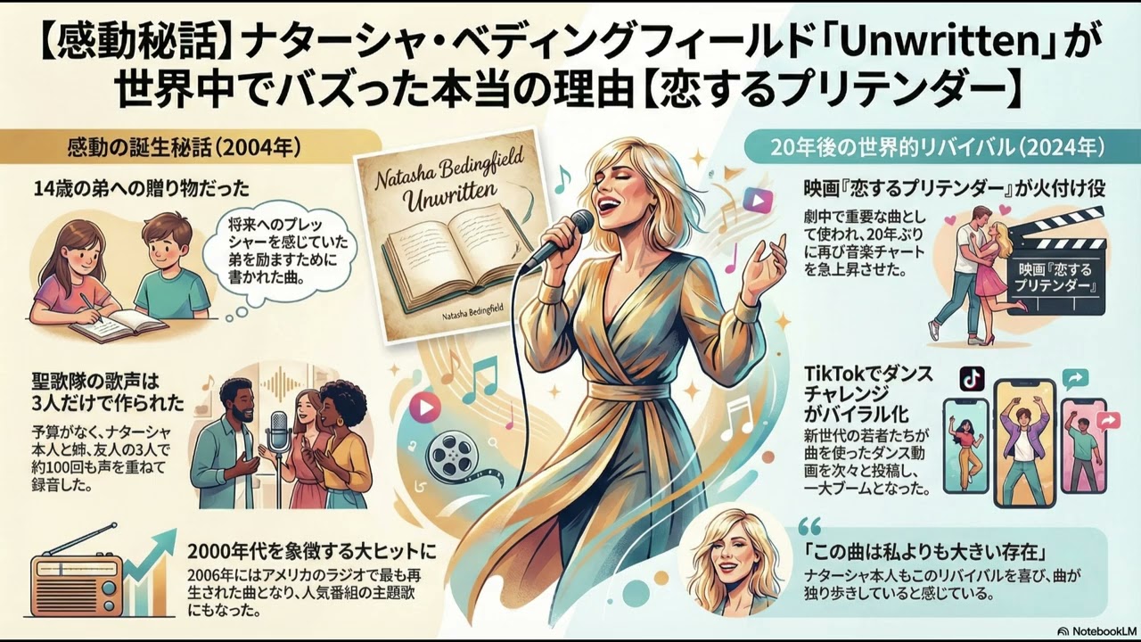 【感動秘話】ナターシャ・ベディングフィールド「Unwritten」が世界中でバズった本当の理由【恋するプリテンダー】