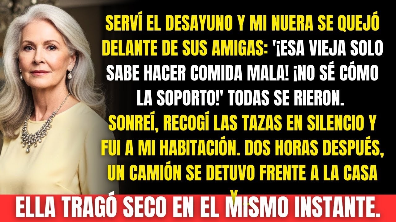 Mi nuera gritó  “¡Esa vieja solo sabe hacer comida mala!” … Dos horas después no creyó lo que hic