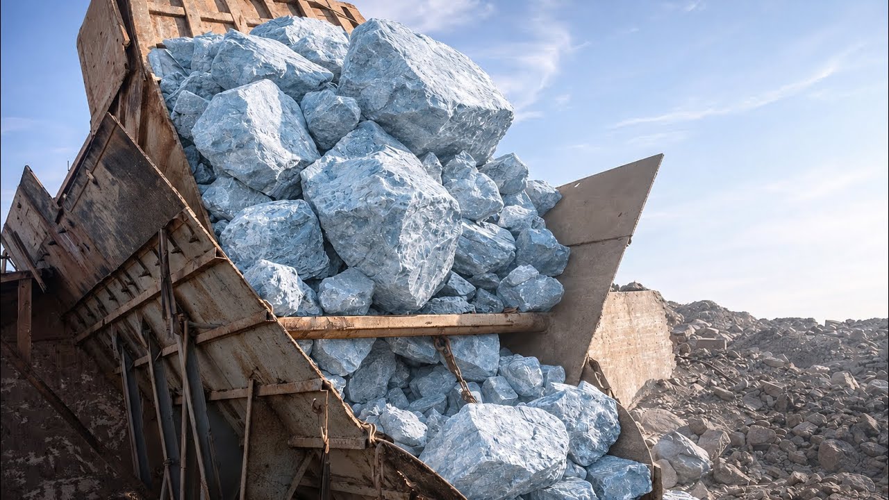 BIG ROCK 🪨 Crusher Machine - FULL Powerfull Process A Giant in Action-Big Rock Crushing 