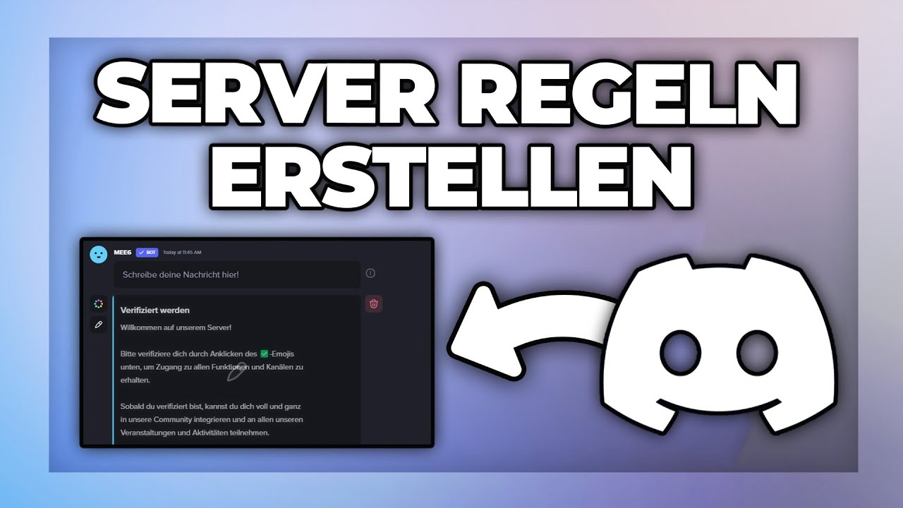 Discord Server Regeln erstellen mit Mee6 Bot & Regeln best&auml;tigen - Tutorial