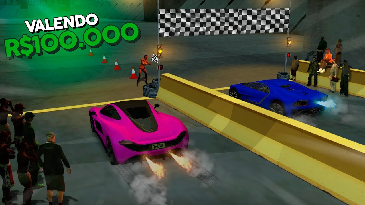 GTA MTA RP - RACHA ILEGAL VALENDO R$100.000 OU A CHAVE DO CARRO! 🚘🔑