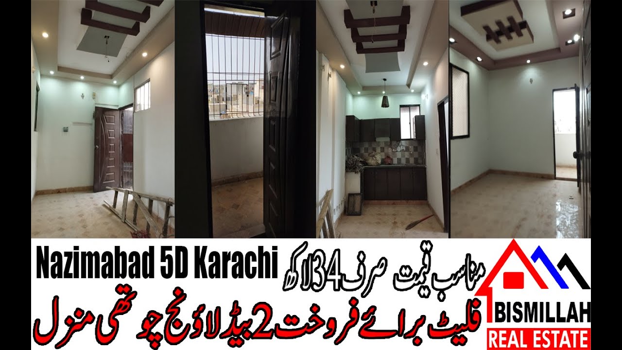 Flat For Sale | 2 Bed Lounge 4th Floor Nazimabad 5D Karachi