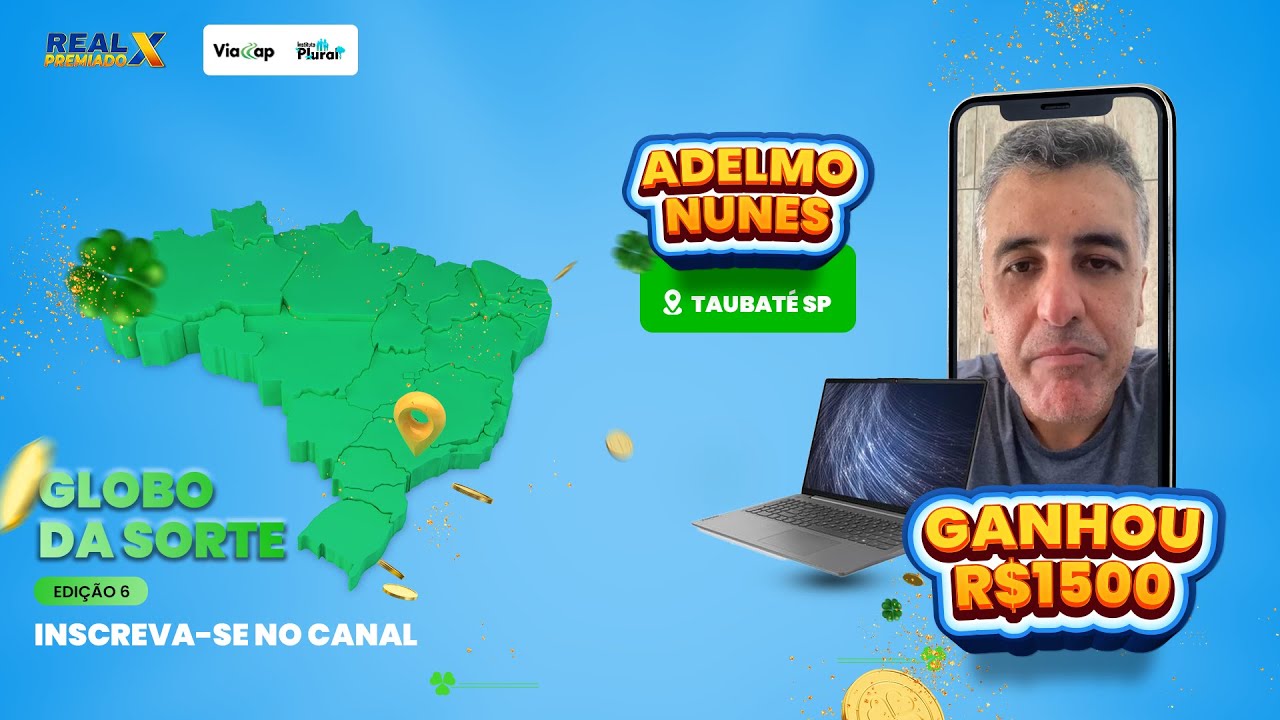 MAIS UM GANHADOR DO REAL X PREMIADO - ADELMO