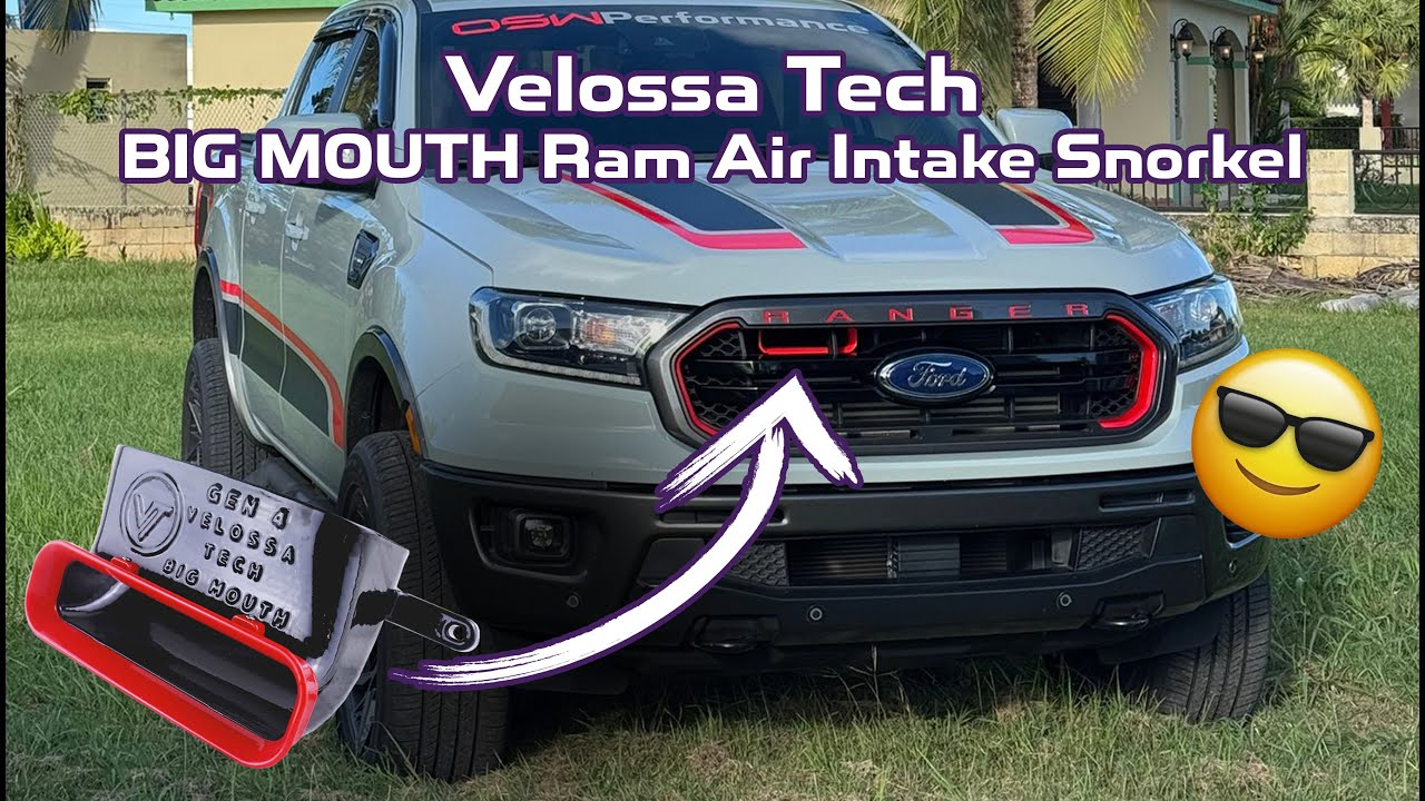 Instalaci&oacute;n BIG MOUTH Ram Air Intake Snorkel de Velossa Tech | Ford Ranger 2022